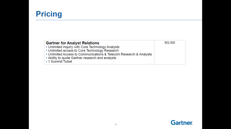 Gartner pricing - C5IS