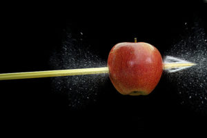 apple with arrow